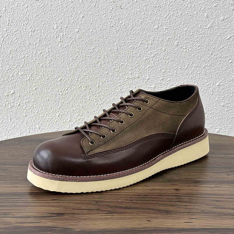 Work Shoes Color Matching Casual Retro Platform Leather Shoes Douson Odeh