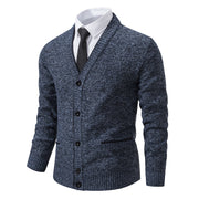 Casual Fleece-lined Cardigan Long Sleeve Youth Stand Collar Sweater Men's Cardigan Coat