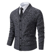 Casual Fleece-lined Cardigan Long Sleeve Youth Stand Collar Sweater Men's Cardigan Coat