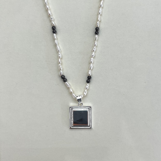 Women's Picture Frame Necklace Multi-layered Clavicle Chain