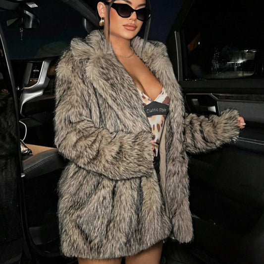 Leisure Warm Fashion Women's Fur Coat
