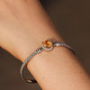 Citrine Silver Bracelet S925 Sterling Silver Inlaid Diamond