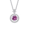 Live Hot S925 Sterling Silver Pulsatile Heart Moissanite Pendant Female Light-chasing Smart Clavicle Chain Moissanite Necklace