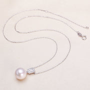 White Perfect Circle Freshwater Pearl Necklace