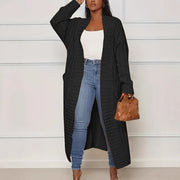 Women's Solid Color Elegant Knitted Coat Fashion Pocket