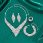 Silver Wedding Jewelry Suit Women's