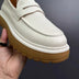 Leather One Pedal Lazy Casual Sneakers Douson Odeh