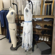 Women's Deep V-Neck Floral Print Sleeveless Maxi Dress With Pockets - Flowy Ruffle Hem Summer Beach Dress