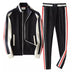 Men's Stand Collar Sweater Trousers Sports Casual Suit Stitching Two-piece Suit