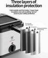 electric air fryer skewer machine showcasing three layers of insulation protection for safety and efficiency.