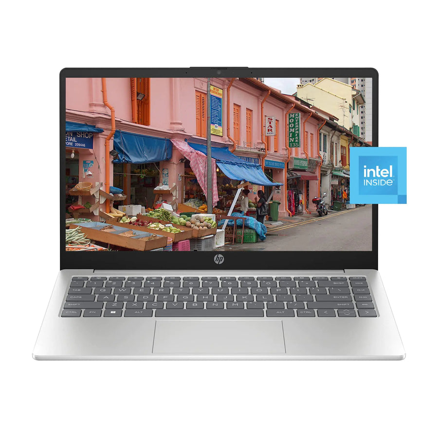 HP 14 inch Laptop HD Display Intel Processor N200 4 GB RAM 128 GB UFS Intel UHD Graphics Windows 11 Home in S Mode 14-ep0010nr (2023)