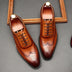 Leather Shoes Men's British Pointed Toe Business Formal Wear Lace-up Shoes Men Douson Odeh