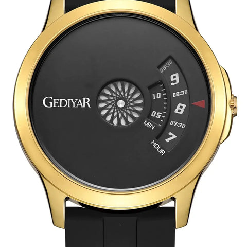 EAJOMIN Mens Watches Waterproof Cool Unique Watch Weird Funny Creative Design Fashion Quartz Analog Wrist Watches for Mens Gifts (G727 Gold) Douson Odeh