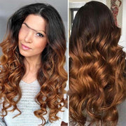 Real Human Hair Former Lace Head Cap Gradient Wig