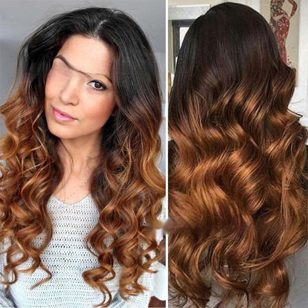 Real Human Hair Former Lace Head Cap Gradient Wig