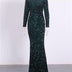 Women's Sequin Evening Gown — Modest Stretch Prom & Wedding Dress