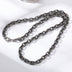 S925 Sterling Silver Meteorite Necklace Stone Pattern Thick Type Men