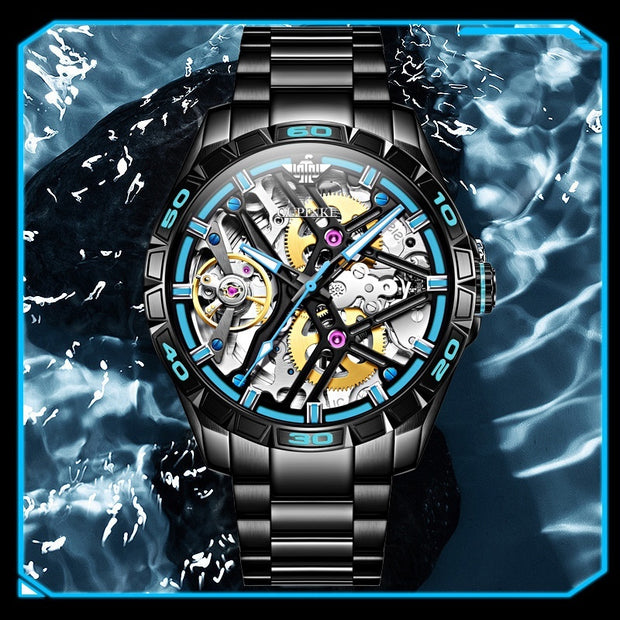 Sports Automatic Men's Mechanical Hollow Waterproof Watch