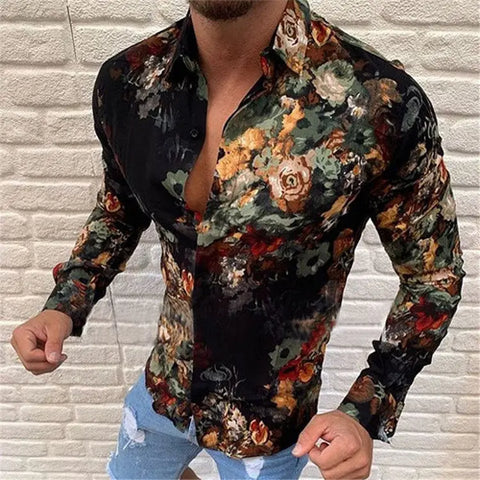 Casual Trendy Fashion Slim Shirt Men Douson Odeh