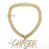 European And American Hip-hop Letters Custom Necklace Stitching Pendant