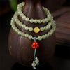 Pale Blue Hetian Jade Bracelet 6mm Three Circle Female