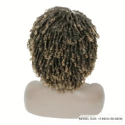 Short Hair Braided Non-toxic Wig African Curly Wig Synthetic Wig African Hair Braided Hook Braided Wig Dirty Braid Headgear