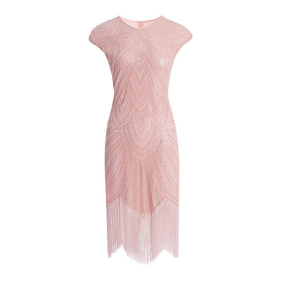New Women's Vintage Sequin Fringe Dress Beading