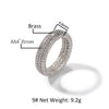 Copper Inlaid Zircon Full Diamond Ring Personality Simple Men