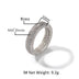 Copper Inlaid Zircon Full Diamond Ring Personality Simple Men