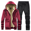 Middle-aged And Elderly Men's Fleece Thick Sports Suit