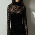 Elegant Sheath Banquet Evening Gown Long-Sleeve Dress