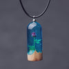 Log Resin Rose Valentine's Day Gift Pendant Necklace