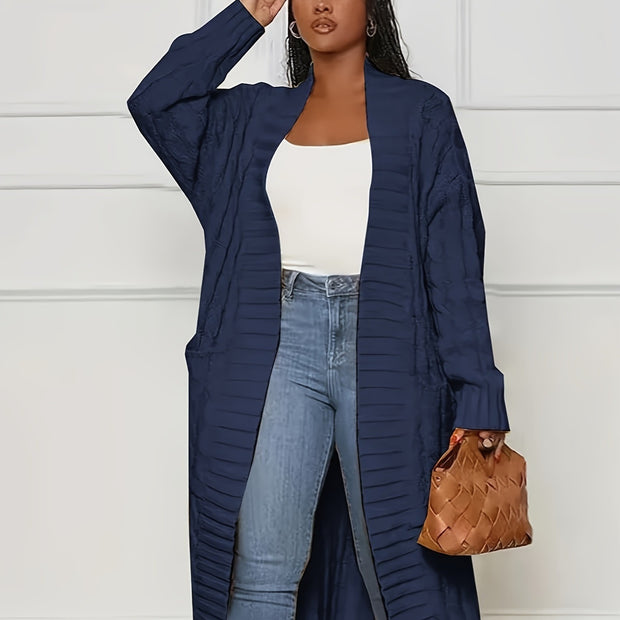 Women's Solid Color Elegant Knitted Coat Fashion Pocket