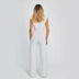 Fashion Elegant Long Sleeveless Jumpsuit Summer V-neck Casual Wide Leg Long Overalls Clothing For Women Douson Odeh