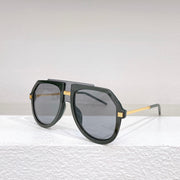 Women's Fashionable Sunshade Large Frame Black Leopard Print Glasses