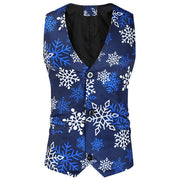 Men's Casual Printing Suit Vest Trouser Suit