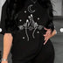 Printed Drop Shoulder T-Shirt Graphic Tees Women Tops Douson Odeh