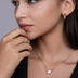 Mirage In The Mirror - A Trendy Diamond Pendant Necklace Set With Octagonal  Moissanite S925 Sterling Silver And Platinum Plating