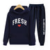 Fashion Printed Sports Sweater Warm Hoodie Casual Suit
