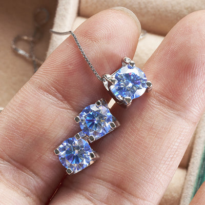 Moissanite Stud Earrings S925 Sterling Silver Stud Earrings Fashion Bull Head Four Claw Diamond Stud Earrings