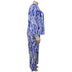 Plus Size Fat Women Two-piece Suit 4xl Ladies Set Tops Pants Douson Odeh