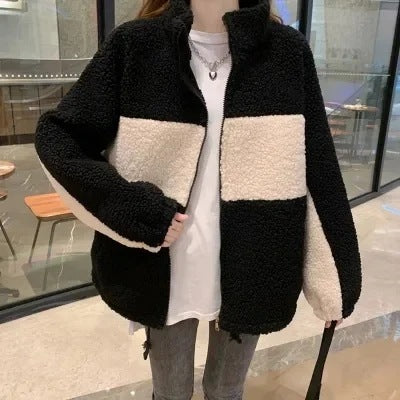 Lamb Down Women's Autumn And Winter All-matching Loose Short Casual Top