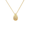 Glossy Water Drop 26 English Letter Pendant Copper-plated Gold Simple Pendant Female