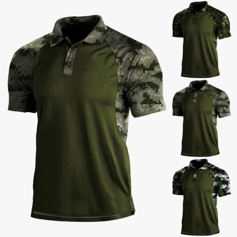 Polo Shirt Lapel Zipper Short-sleeved T-shirt Men Douson Odeh