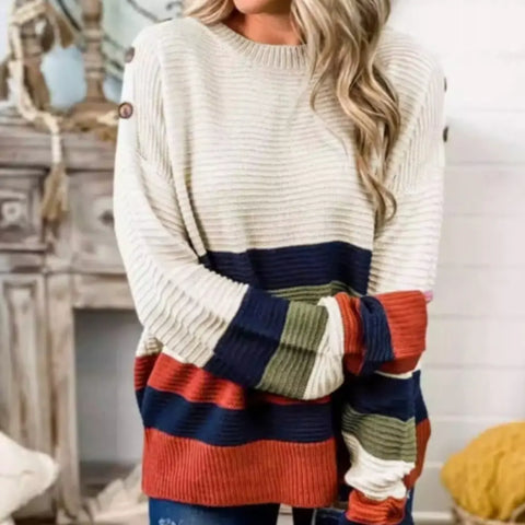 Underneath Half-turtleneck Contrasting Sweater For Women With Knitted Tops For Autumn And Winter Douson Odeh