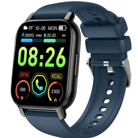 Smart Watch 1.85" Smart Watches for Men Women IP68 Waterproof 110+ Sport Modes Fitness Activity Tracker Heart Rate Sleep Monitor Pedometer Smart Watches for Android iOS-Dark Blue Douson Odeh