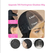 Pre-Cut Wavy Layered Human Hair Wig