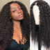 LOVFIR U Part Human Hair Wig 180% Density Kinky Curly U Part Wig Human Hair Glueless Brazilian Remy Human Hair U Part Wig Full Head U Shape Clip in Wigs Curly Half Wig Human Hair 30 Inch