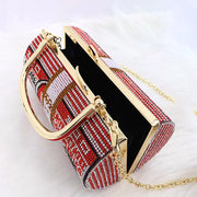 Luxury Crystal Dollar Design Evening Clutch Bags