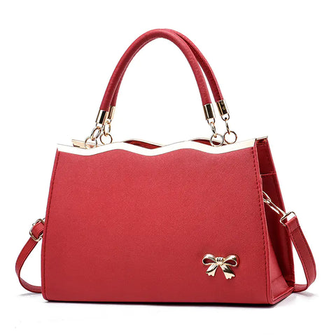 Fashionable Ladies Tote Bag with Bowknot and Large Capacity